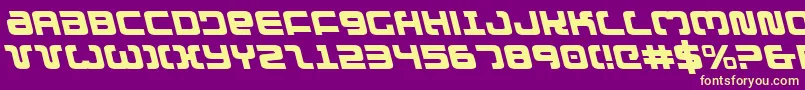 Exedoreleft Font – Yellow Fonts on Purple Background