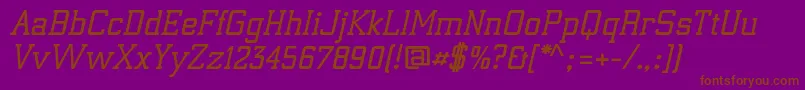 ElectrumadfexpSemiboldoblique Font – Brown Fonts on Purple Background