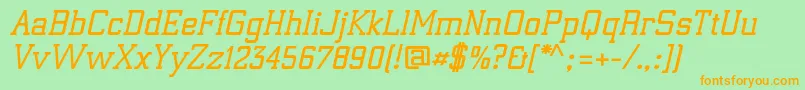 ElectrumadfexpSemiboldoblique Font – Orange Fonts on Green Background