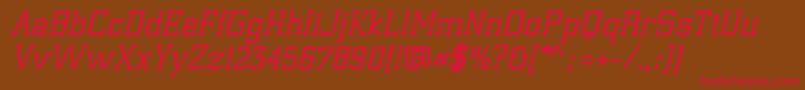 ElectrumadfexpSemiboldoblique Font – Red Fonts on Brown Background