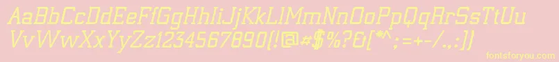 ElectrumadfexpSemiboldoblique Font – Yellow Fonts on Pink Background