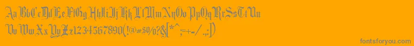 フォントFancy ffy – オレンジの背景に灰色の文字