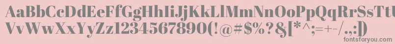 フォントAbrilfatfaceRegular – ピンクの背景に灰色の文字