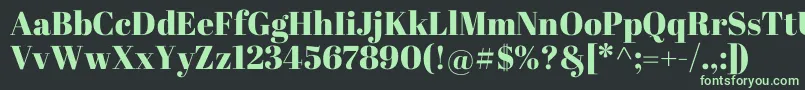 AbrilfatfaceRegular Font – Green Fonts on Black Background