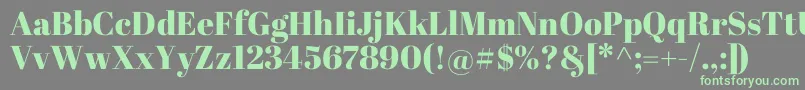 AbrilfatfaceRegular-fontti – vihreät fontit harmaalla taustalla