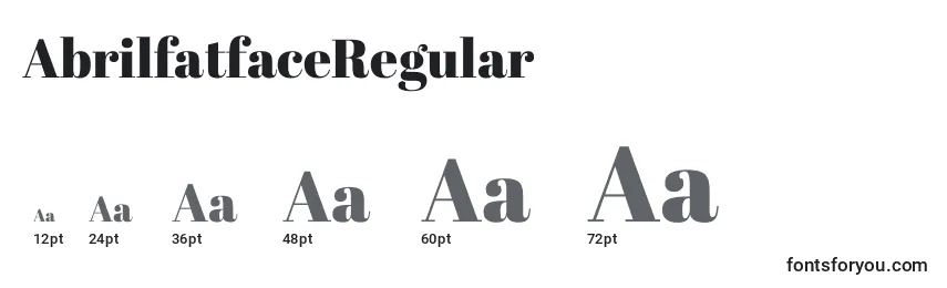 Размеры шрифта AbrilfatfaceRegular
