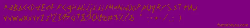 Munsyfont Font – Brown Fonts on Purple Background