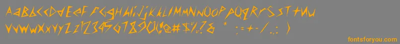 Munsyfont-Schriftart – Orangefarbene Schriften auf grauem Hintergrund