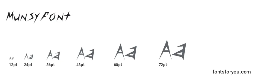 Munsyfont Font Sizes