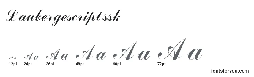 Размеры шрифта Laubergescriptssk
