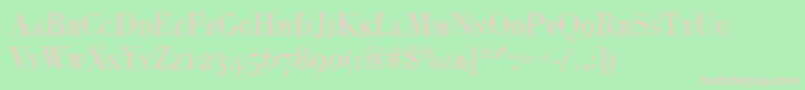 Bodoniantsctlig Font – Pink Fonts on Green Background