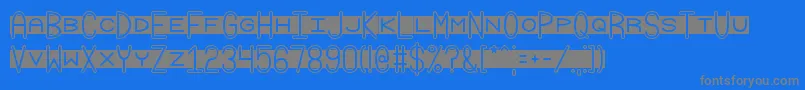 Grudge2Brk Font – Gray Fonts on Blue Background