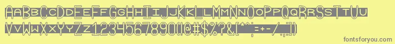 Grudge2Brk Font – Gray Fonts on Yellow Background