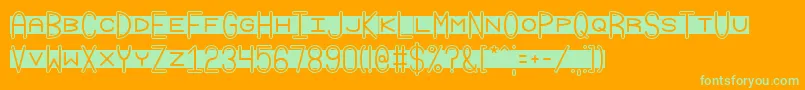 Grudge2Brk Font – Green Fonts on Orange Background