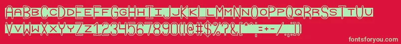 Grudge2Brk Font – Green Fonts on Red Background