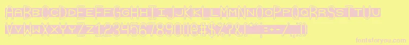 Grudge2Brk Font – Pink Fonts on Yellow Background