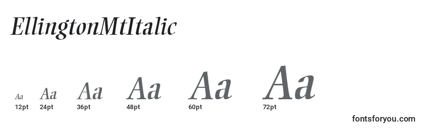 EllingtonMtItalic Font Sizes