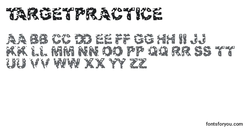 Schriftart TargetPractice – Alphabet, Zahlen, spezielle Symbole