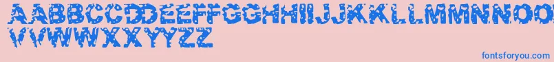 TargetPractice Font – Blue Fonts on Pink Background