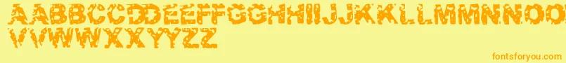 TargetPractice Font – Orange Fonts on Yellow Background