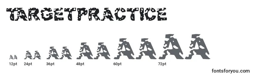 Größen der Schriftart TargetPractice