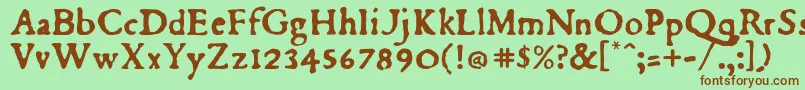 Du Font – Brown Fonts on Green Background