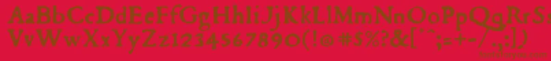 Du Font – Brown Fonts on Red Background
