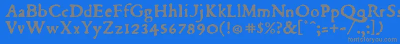 Duフォントについての詳細 フォントDu – 青い背景に灰色の文字
