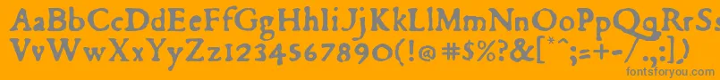 Du Font – Gray Fonts on Orange Background