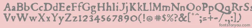 Du Font – Gray Fonts on Pink Background