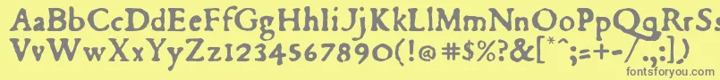Du Font – Gray Fonts on Yellow Background