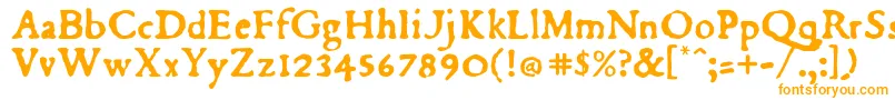 Du Font – Orange Fonts on White Background