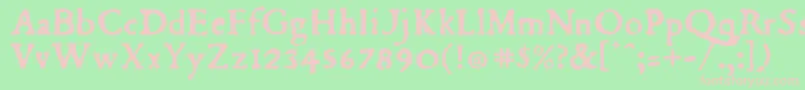 Du Font – Pink Fonts on Green Background