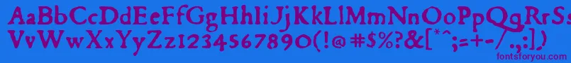 Du Font – Purple Fonts on Blue Background