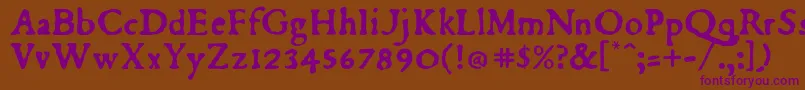 Du Font – Purple Fonts on Brown Background