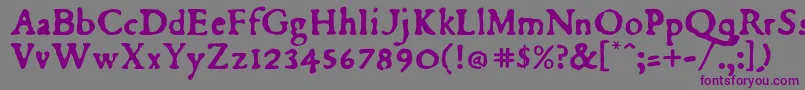 Du Font – Purple Fonts on Gray Background