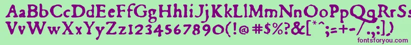 Du Font – Purple Fonts on Green Background