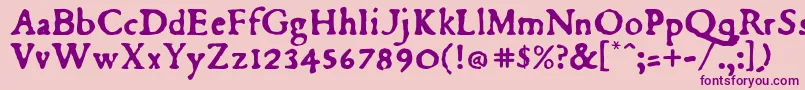 Du Font – Purple Fonts on Pink Background