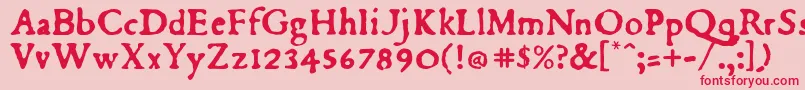 Du Font – Red Fonts on Pink Background