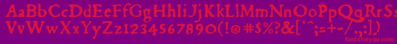 Du Font – Red Fonts on Purple Background