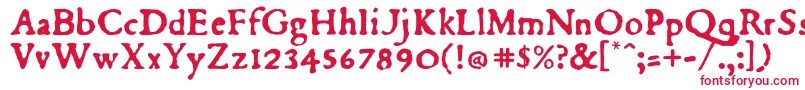 Du Font – Red Fonts on White Background