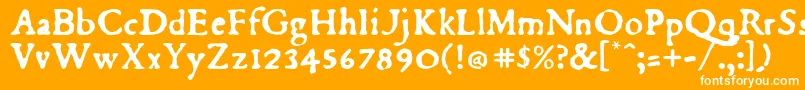 Du Font – White Fonts on Orange Background