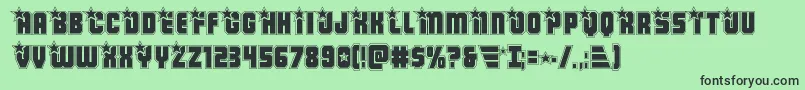 Armyrangersacad Font – Black Fonts on Green Background