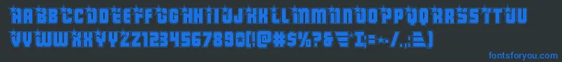 Armyrangersacad Font – Blue Fonts on Black Background