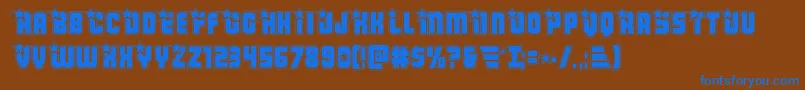 Armyrangersacad Font – Blue Fonts on Brown Background