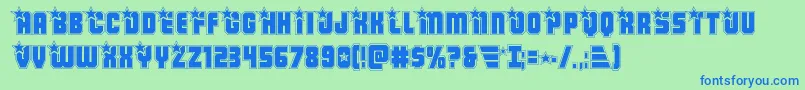 Armyrangersacad Font – Blue Fonts on Green Background