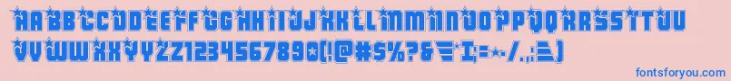 Armyrangersacad Font – Blue Fonts on Pink Background
