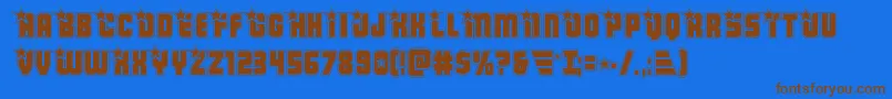 Armyrangersacad Font – Brown Fonts on Blue Background