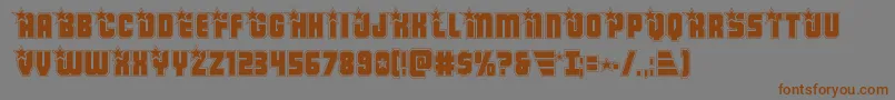 Armyrangersacad Font – Brown Fonts on Gray Background