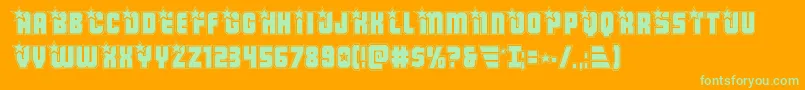 Armyrangersacad Font – Green Fonts on Orange Background
